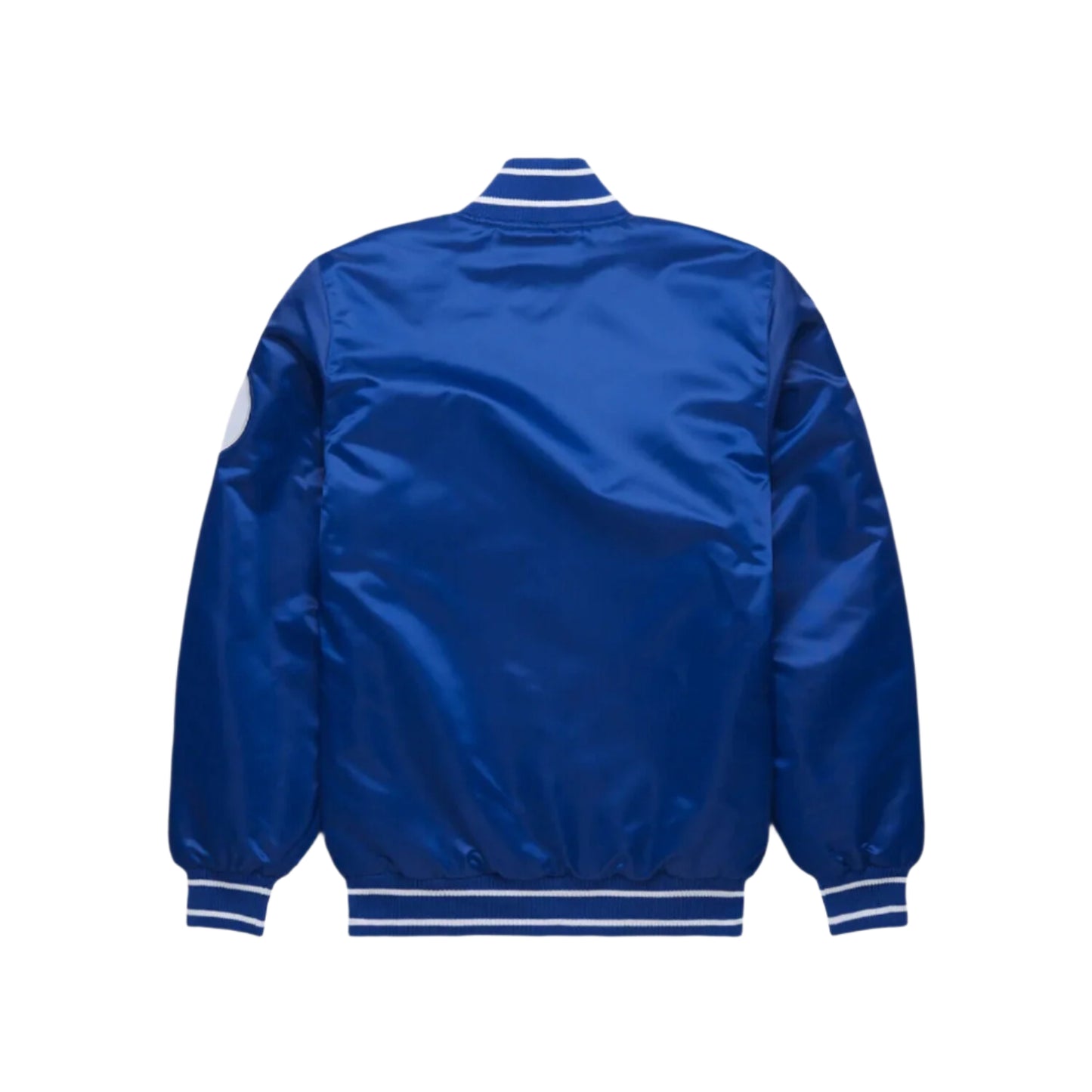 Royal Blue Satin Royals Baseball Bomber Style Letterman Varsity Jacket