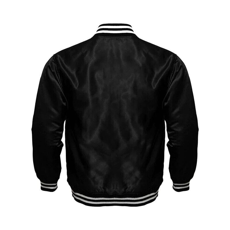 New York Yankees NY Starter Locker Room Satin Varsity Full-Snap Black Jacket