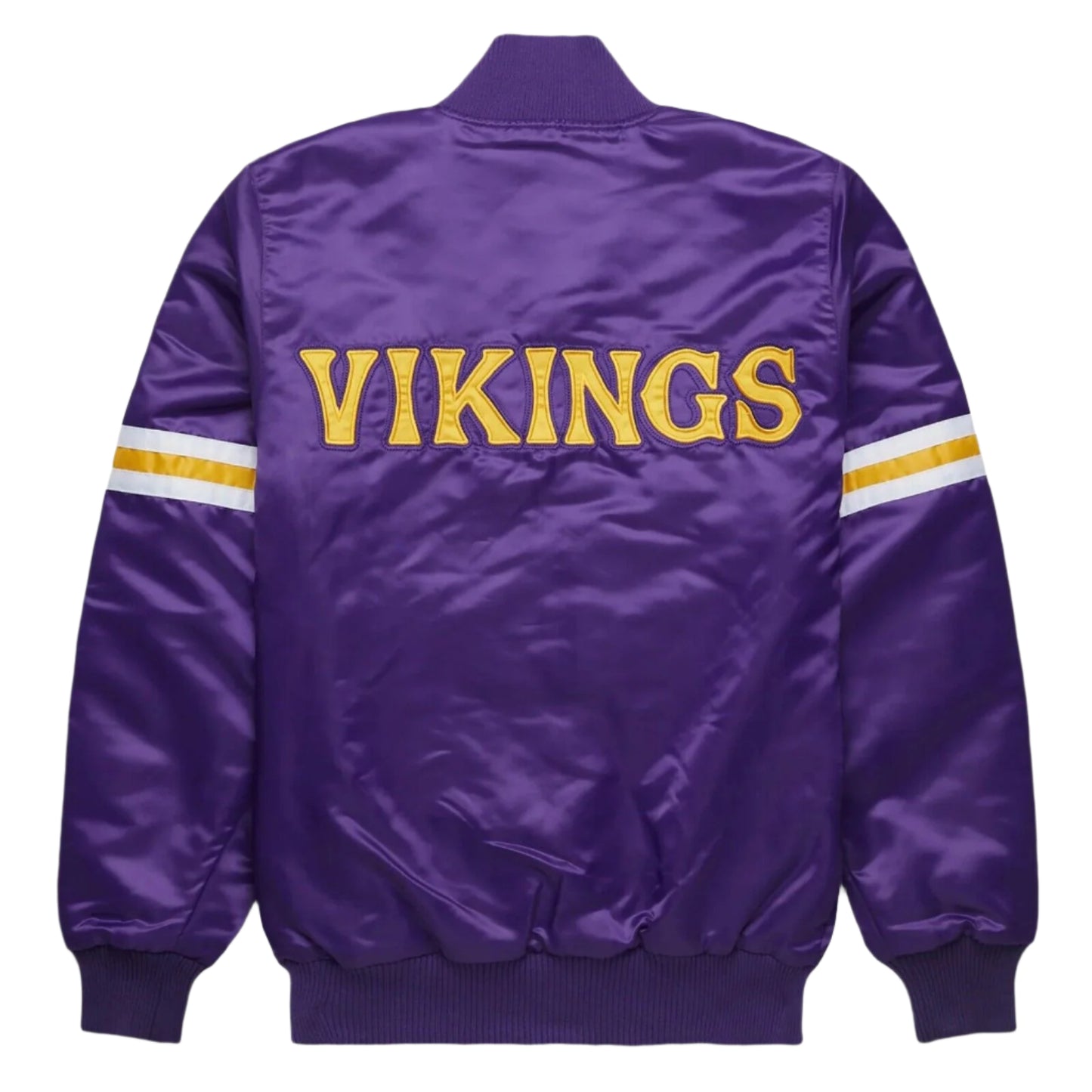NFL Minnesota Vikings Purple Satin Bomber Varsity Baseball Letterman Jacket
