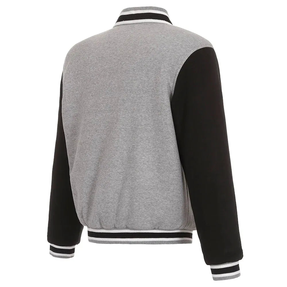 Miami Dolphins Varsity Gray and Black Wool Jacket