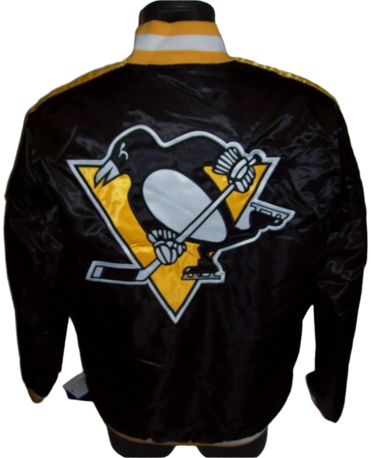 PITTSBURGH PENGUINS Starter Snap Down Jacket BLACK