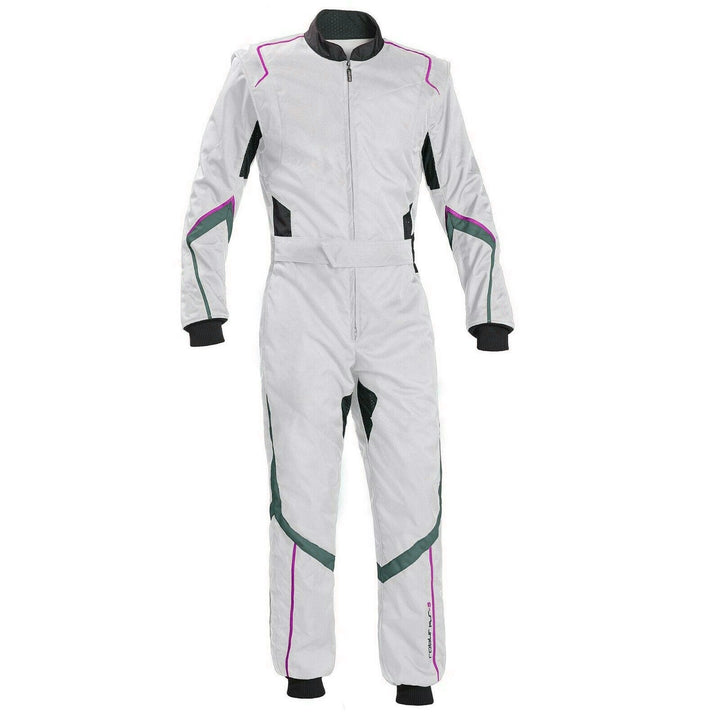 White Karting Driver Racewear