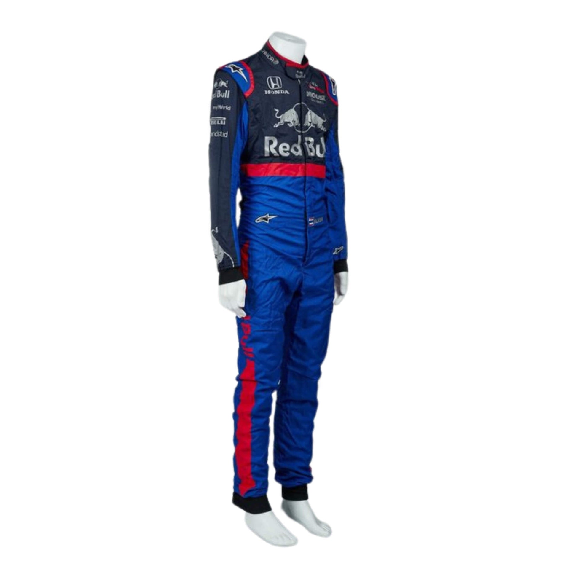 Pierre Gasly 2018 F1 suit – side view showcasing race-ready style and attention to detail
