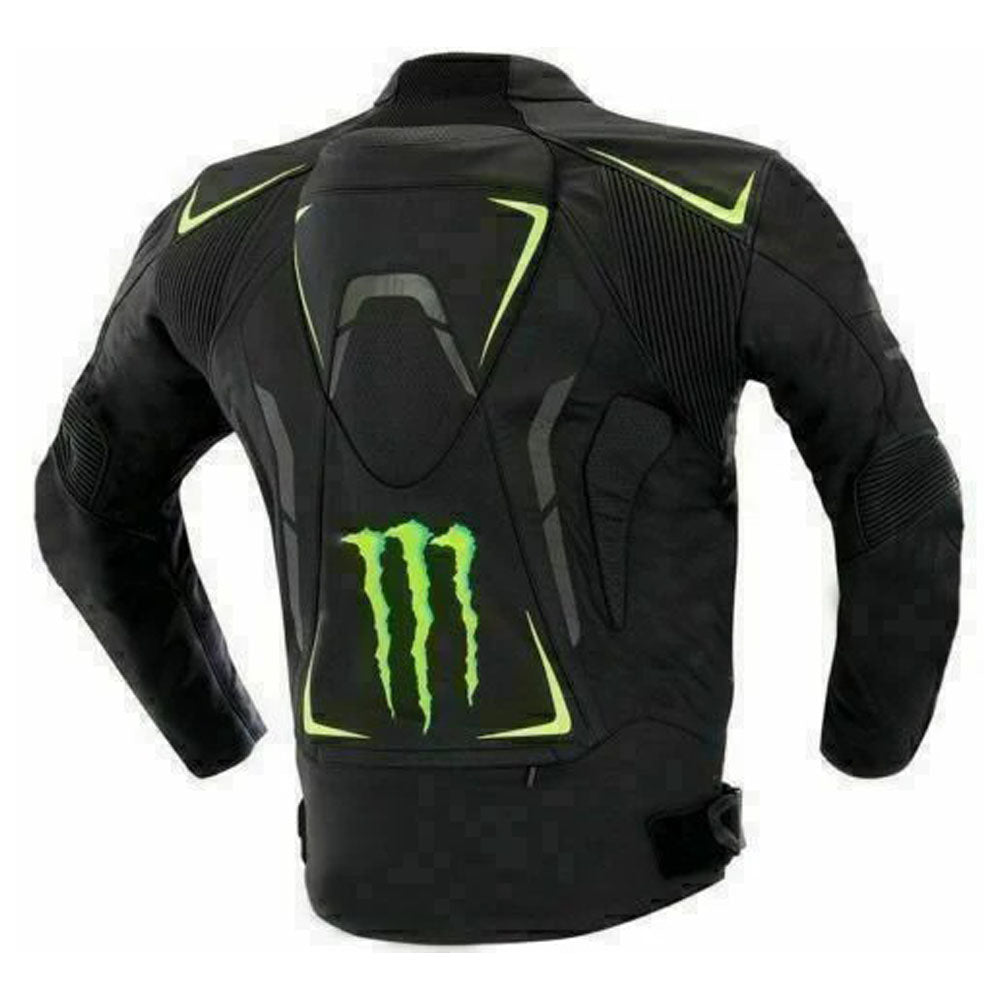 Monster Energy Black Motorbike Leather Racer Jacket