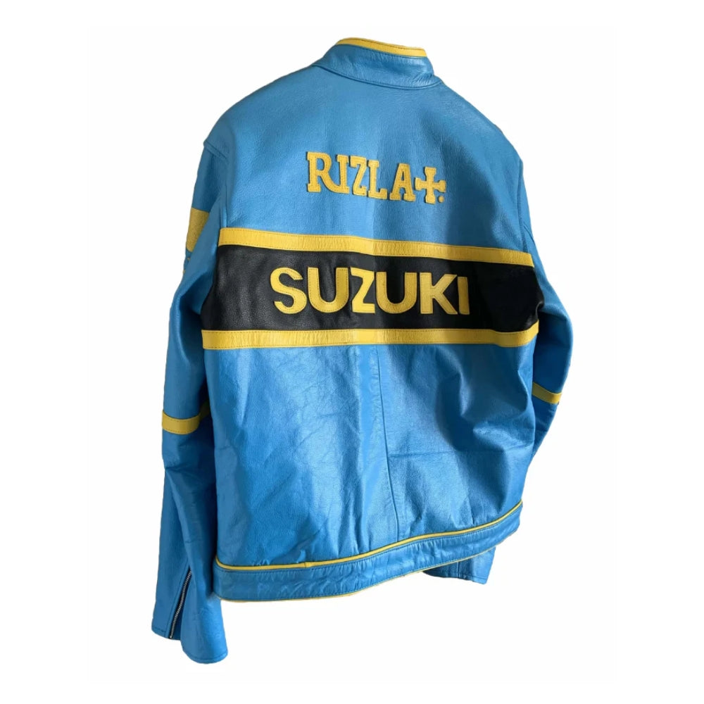 GSXR Suzuki Rizla Motorbike Leather Jacket