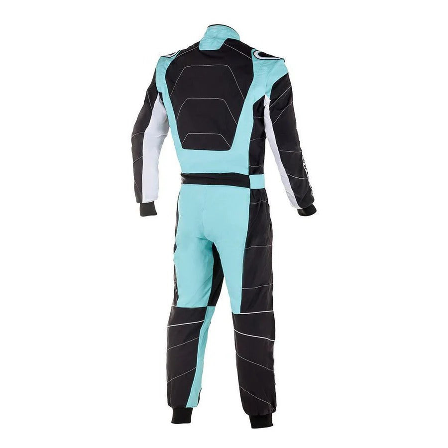 Karting Race Driver Suit - Black / Light Blue
