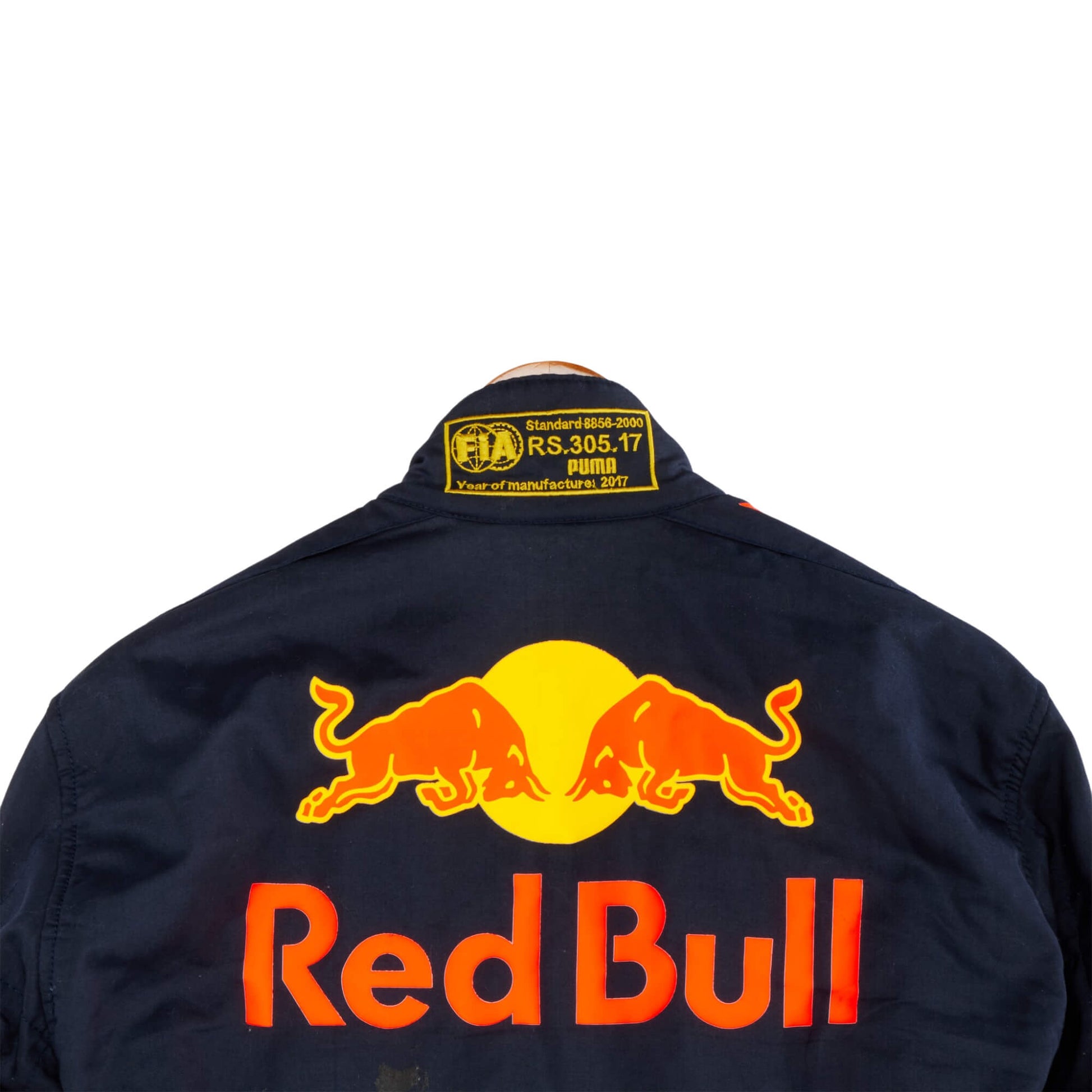 Close-up back of Max Verstappen’s 2020 Tuscan GP F1 suit