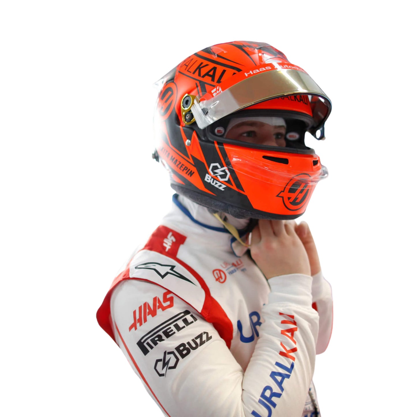 style of Nikita Mazepin's 2021 race suit