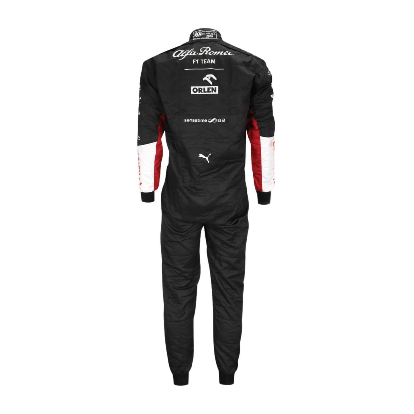 2022 Zhou Guanyu F1 Racing Suit Back View, Custom Fit, Name and Number, Enhanced Aerodynamics