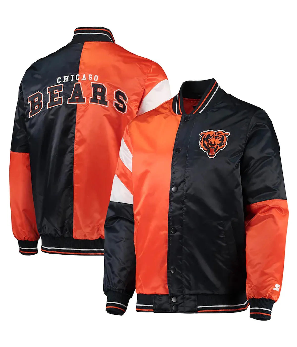 Chicago Bears Leader Satin Jacket