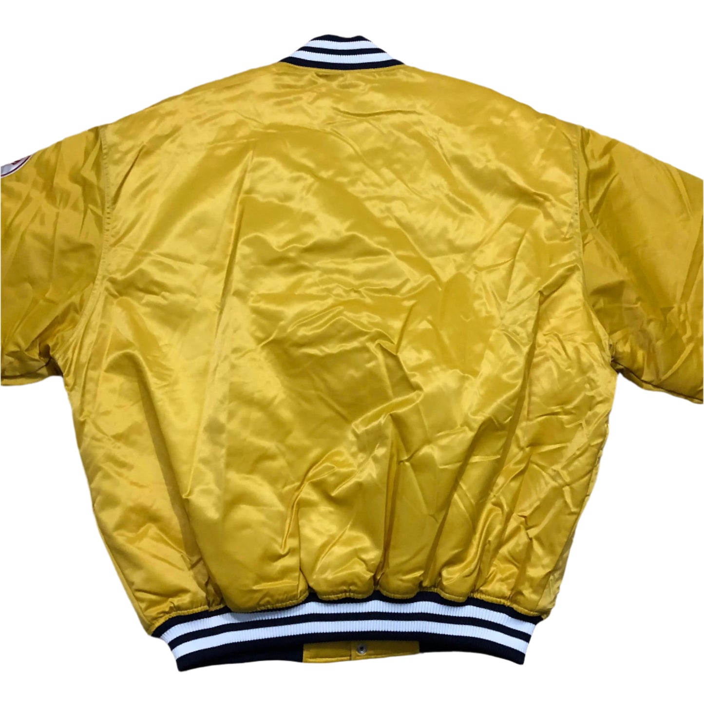 New York Yankees 90s yellow Satin Bomber Varsity Jacket For Men-02