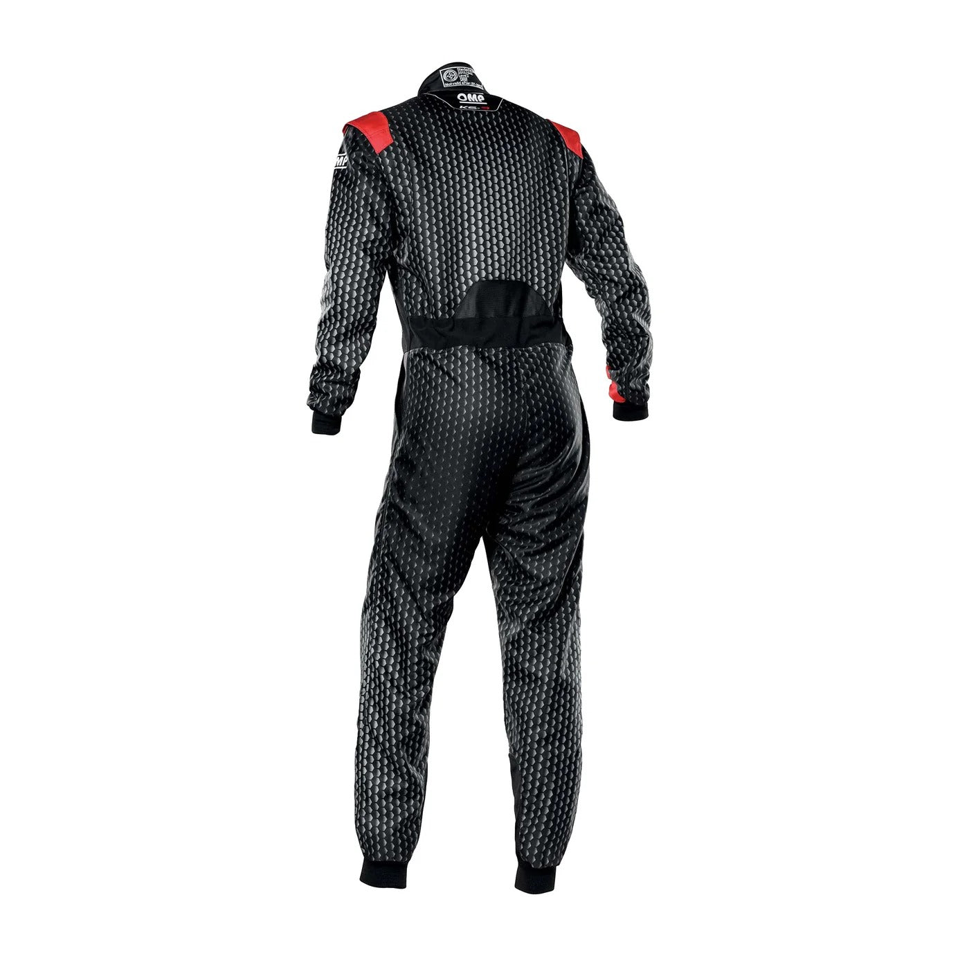 Black/Red OMP KS-3 ART Go Kart Racing Suit