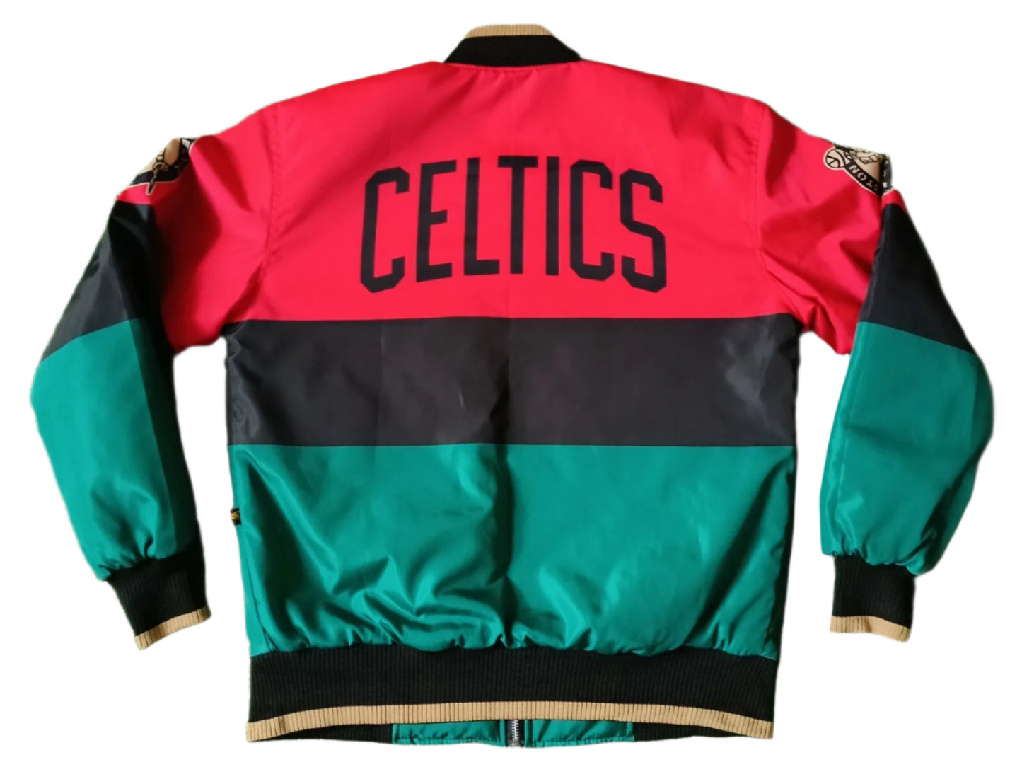 Boston Celtics NBA Satin Bomber Style Letterman Basketball Varsity Jacket