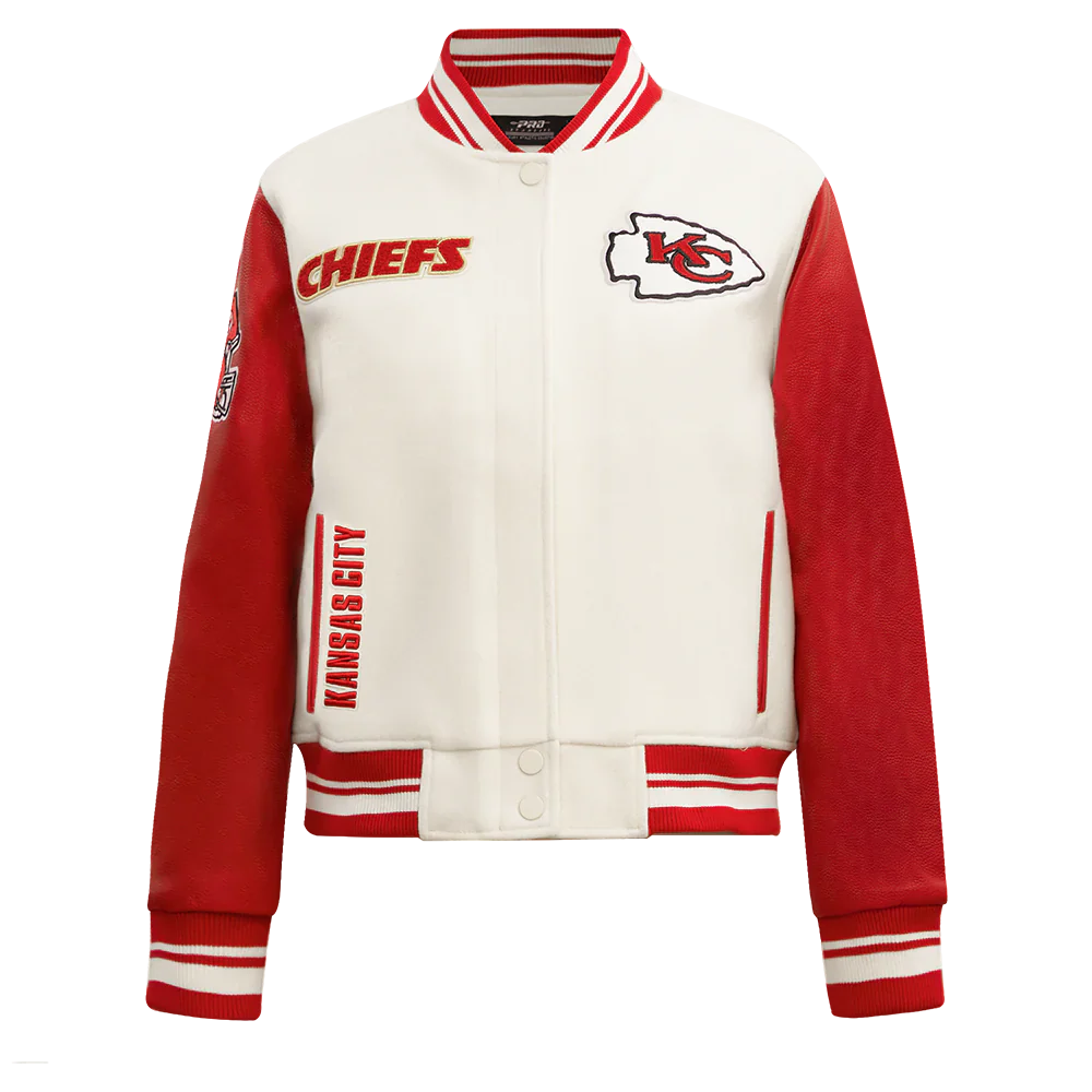 NFL KANSAS CITY CHIEFS RETRO CLASSIC WOMEN'S RIB WOOL VARSITY JACKET