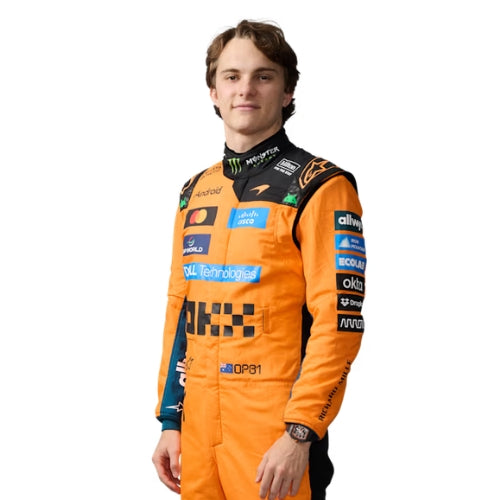 Replica race suit inspired by Oscar Piastri's racing style