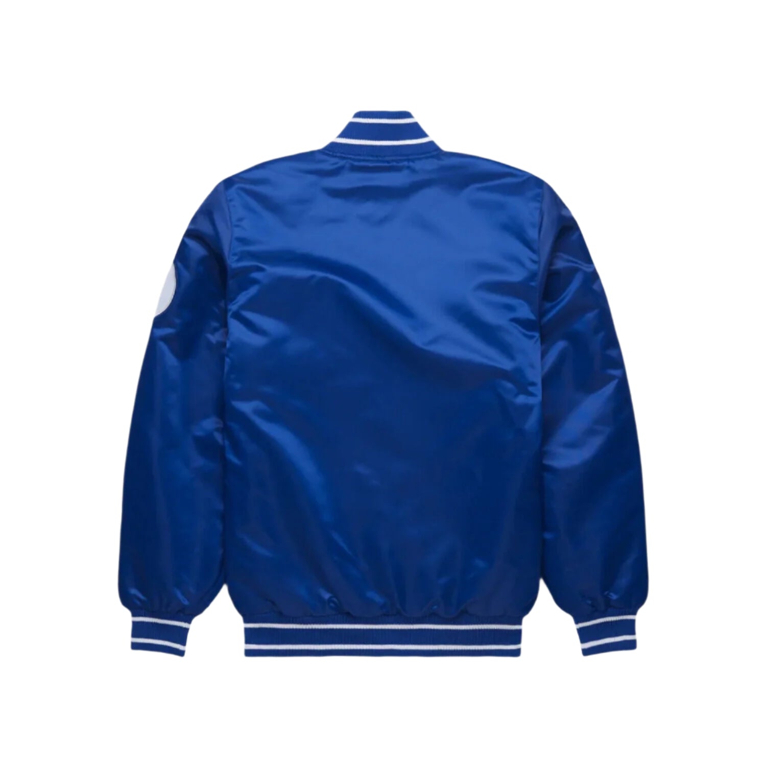 Royal Blue Satin Royals Baseball Bomber Style Letterman Varsity Jacket