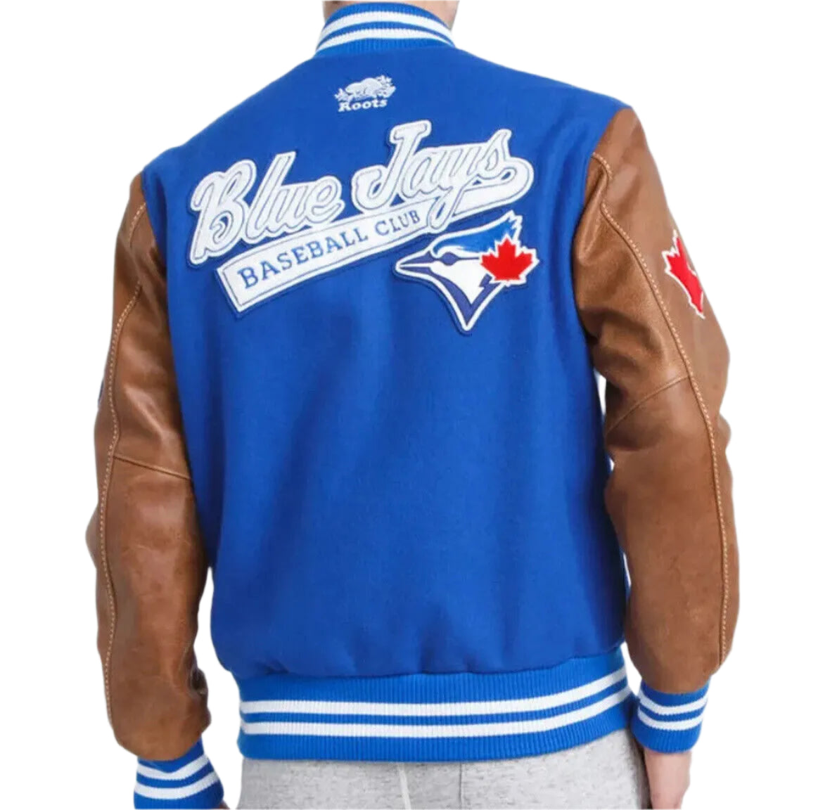 Letterman Toronto Blue Jays Blue and Brown Varsity Jacket