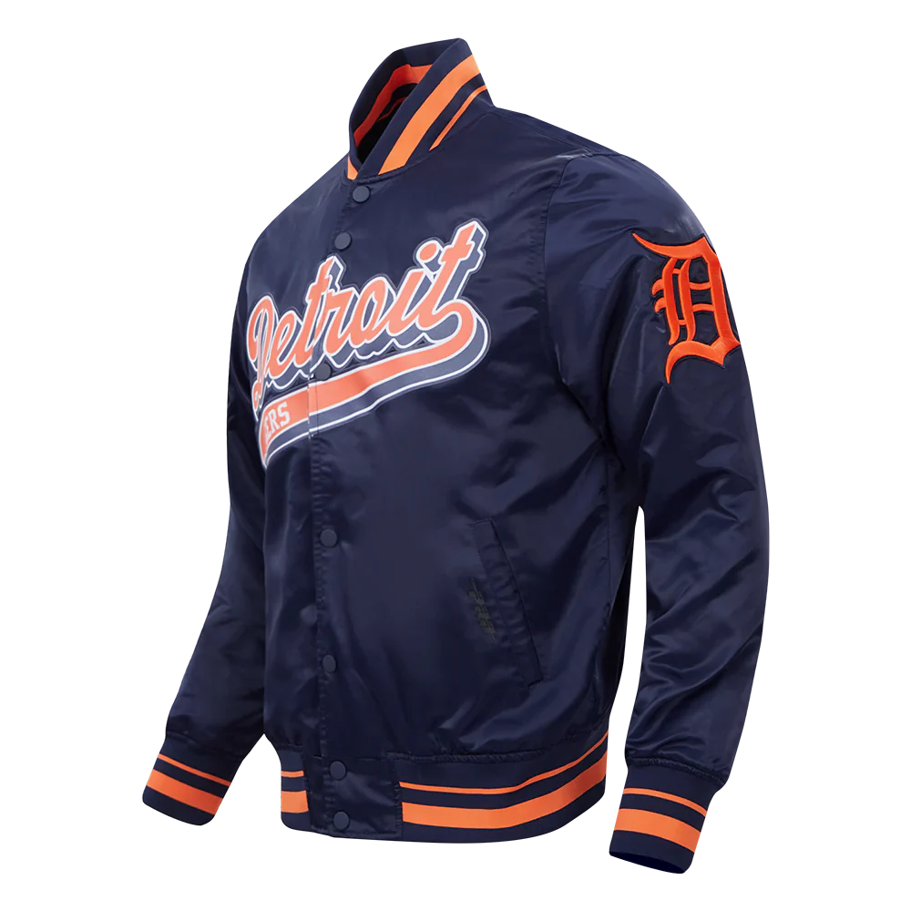MLB DETROIT TIGERS SCRIPT TAIL MEN'S SATIN JACKET-02
