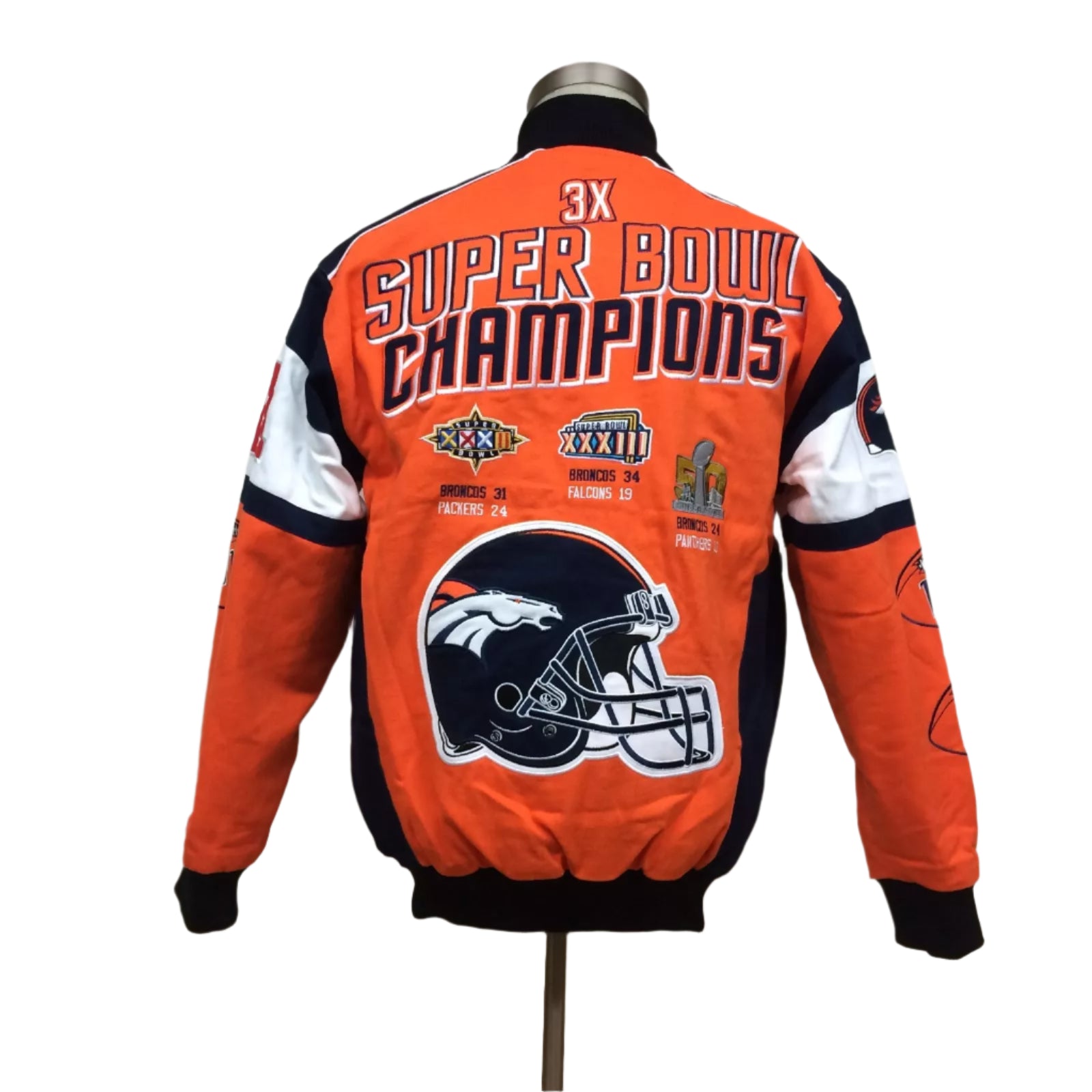 Denver Broncos 3-Time Super Bowl Champions softshell sublimation  Jacket