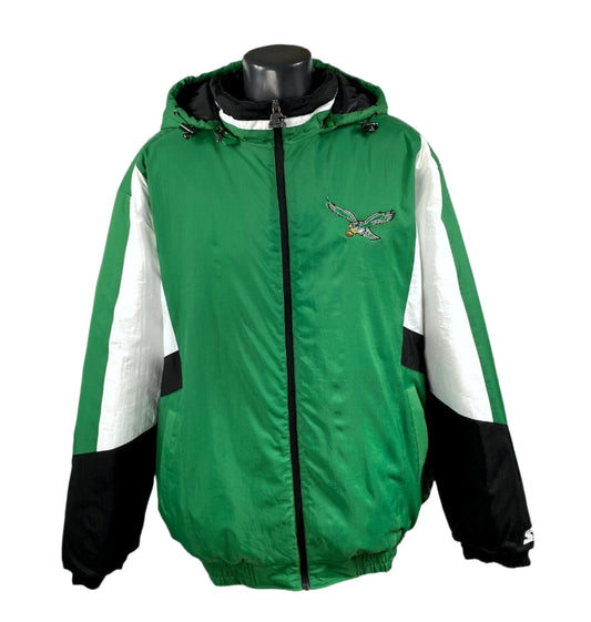 PHILADELPHIA EAGLES Starter Hooded "Pro Line" Jacket GREEN/BLACK