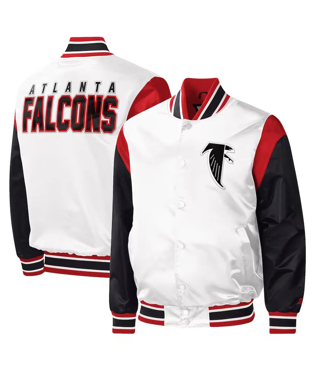 Atlanta Falcons  Varsity White Satin Jacket