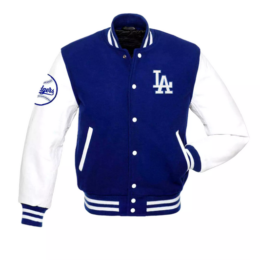 Los Angeles Dodgers Varsity Jacket Original Wool & Leather Sleeve