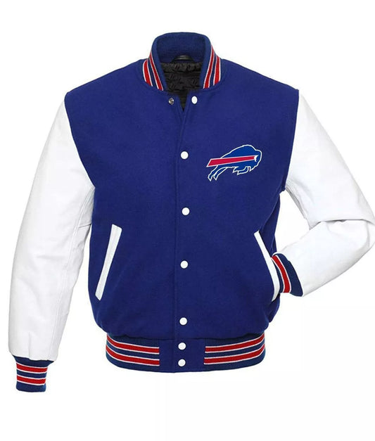 Buffalo Bills Blue and White Varsity Jacket