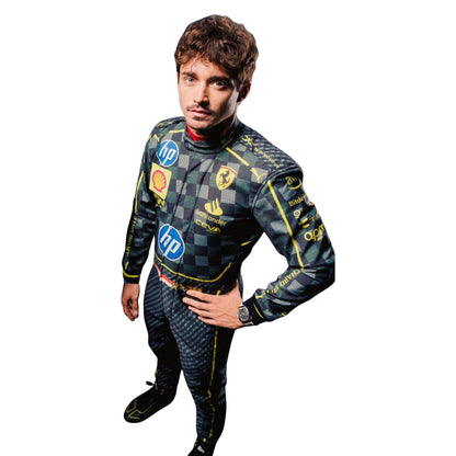 Charles Leclerc 2024 HP Italy GP F1 Racing Suit - RevEx Gear