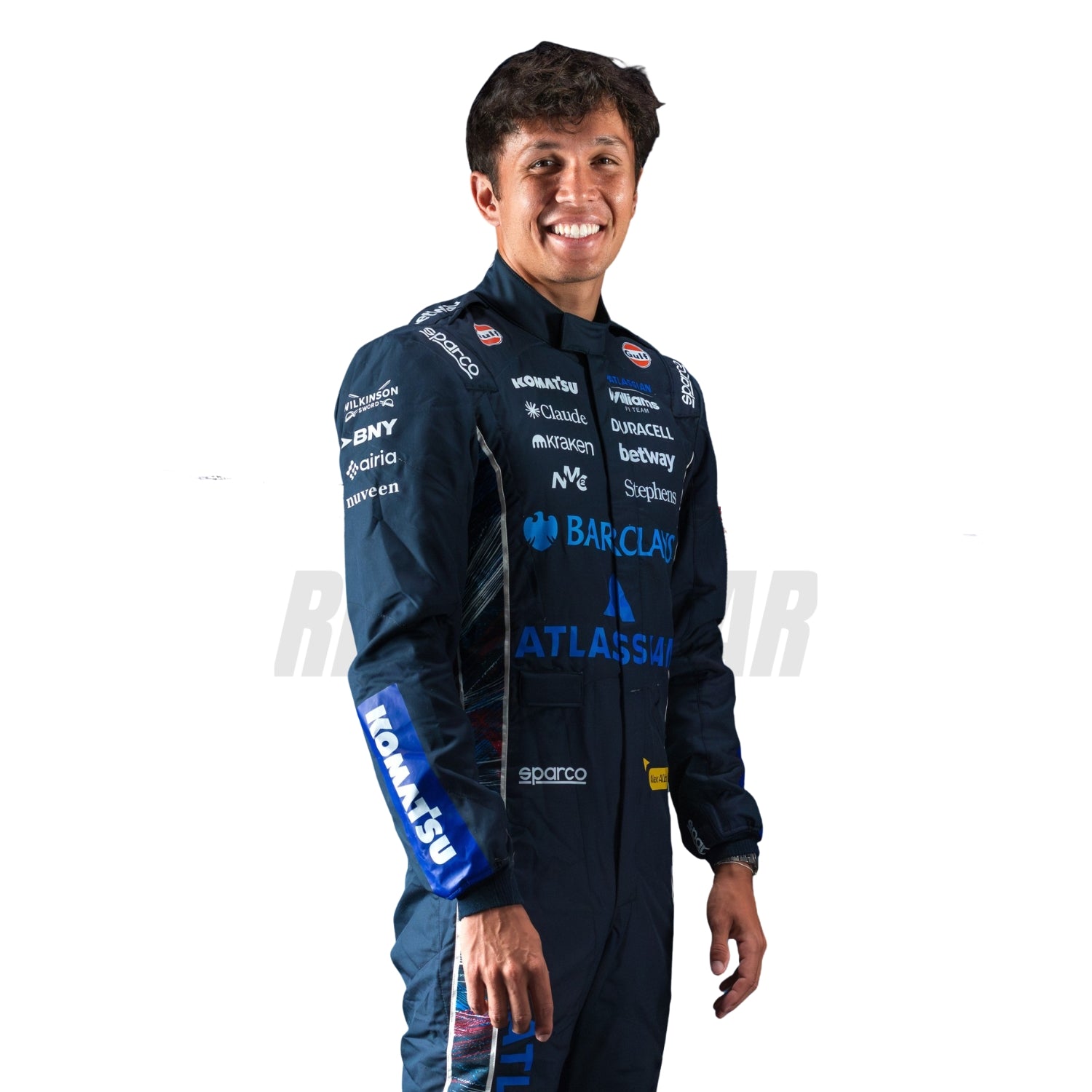 Close Up of 2026 F1 Racing Costume Worn By Alexander Albon British GP