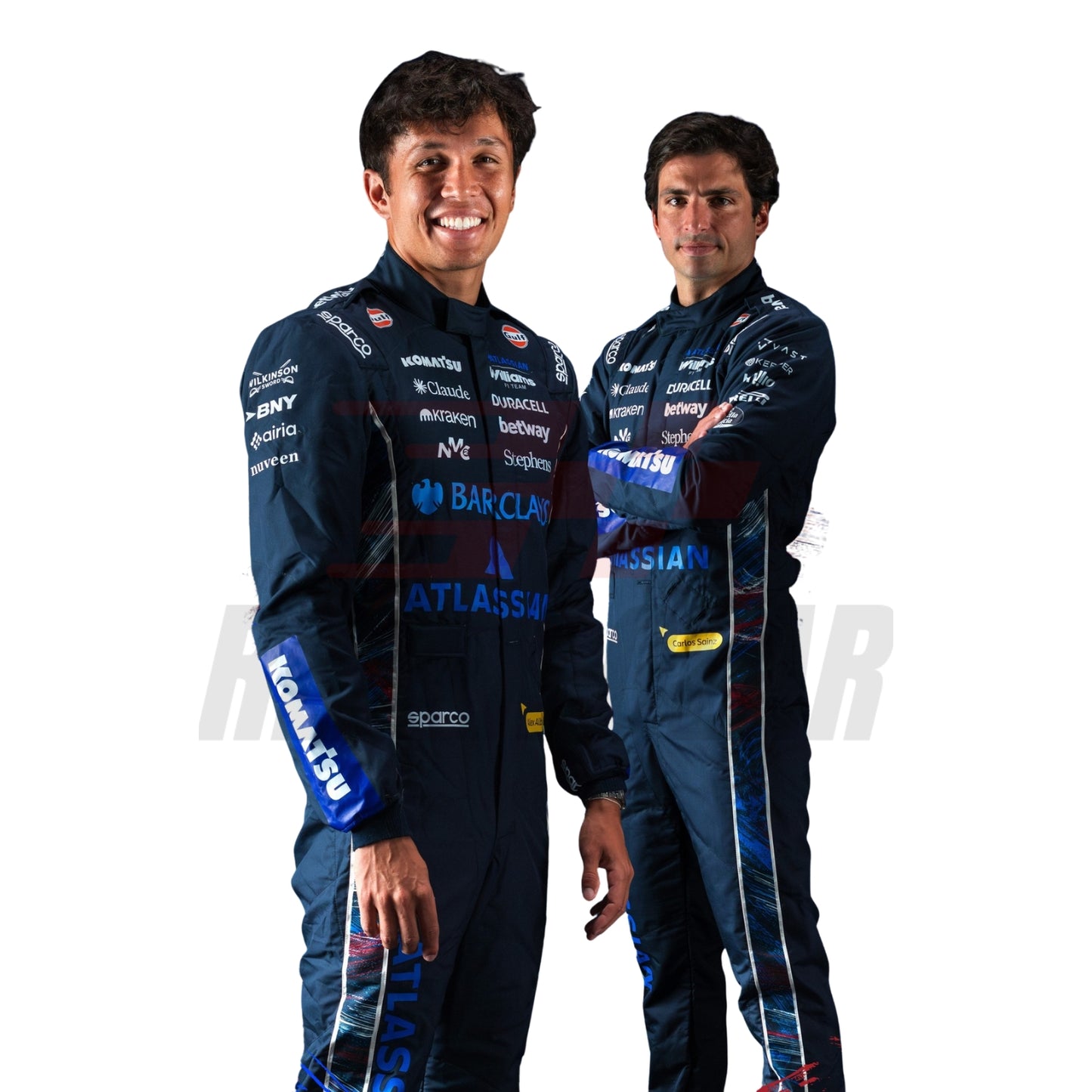 Carlos Sainz & Alexander Albon wearing British GP 2026 F1 Race Suits