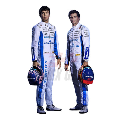 Carlos Sainz and Alexander Albon wearing 2026 F1 racing costumes - RevEx Gear