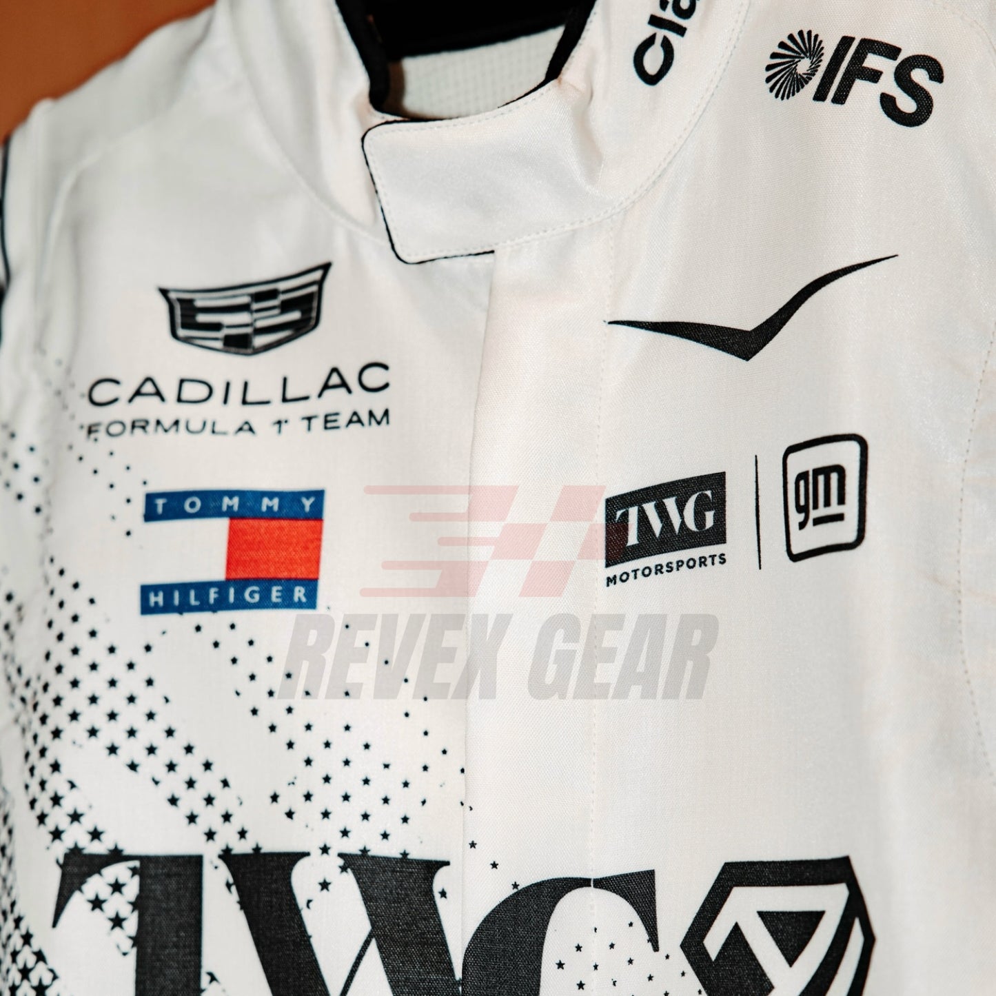 2026 F1 Racing Costume Worn By Valtteri Bottas and Sergio Perez Front Close up View - Revex Gear
