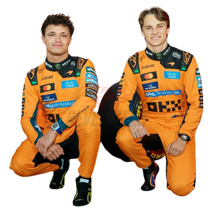 Lando Norris & Oscar Piastri Posing Wearing 2026 F1 Racing Costume 