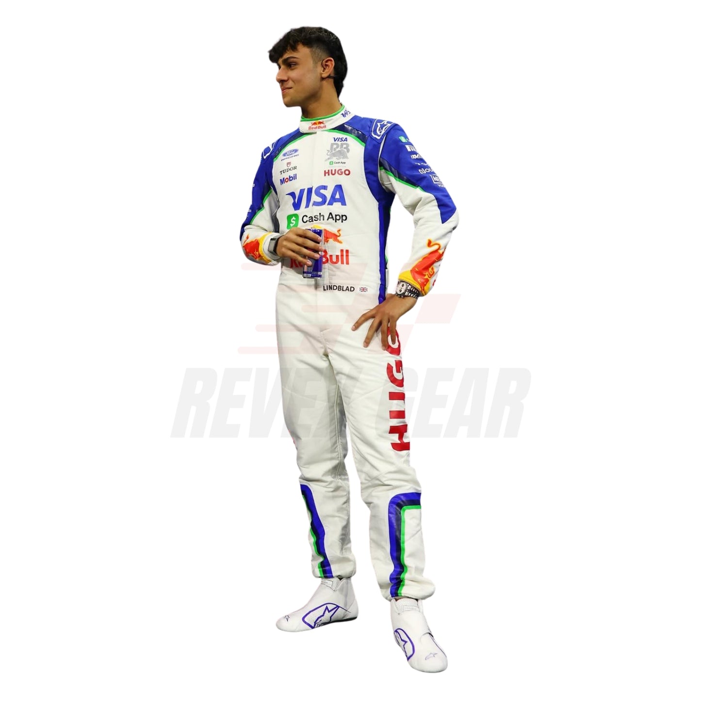 Arvid Lindblad 2026 Formula racing costume full suit view