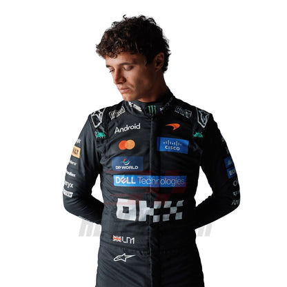 Front Closup View of 2026 Lando Norris Wearing Monza GP F1 Racing Suit