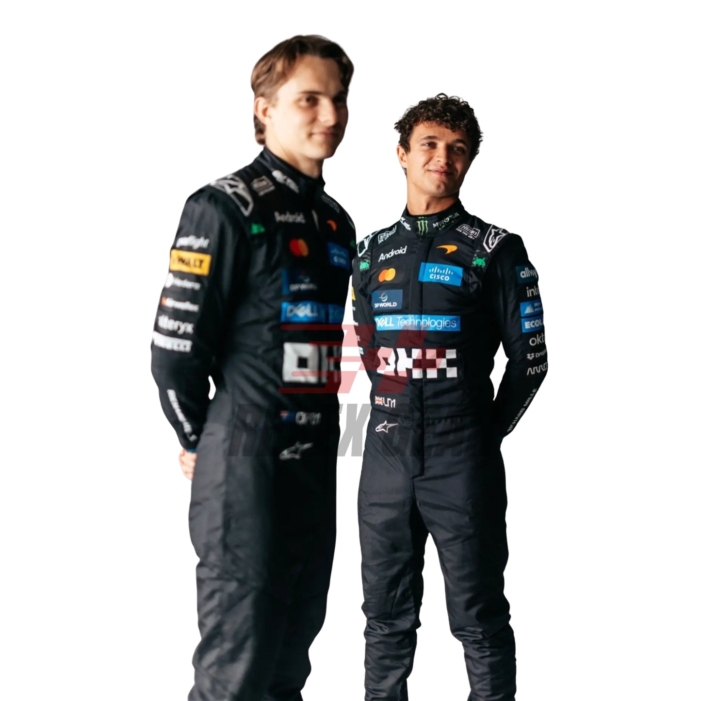 2026 Lando Norris & Oscar Piastri Posing Wearing Monza GP F1 Racing Suit