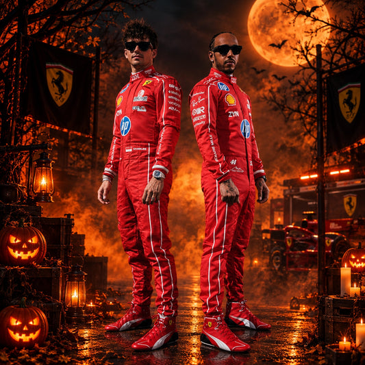1 Halloween Racing Costumes Charles Leclerc & LewisHamilton 2026 - Revex Gear
