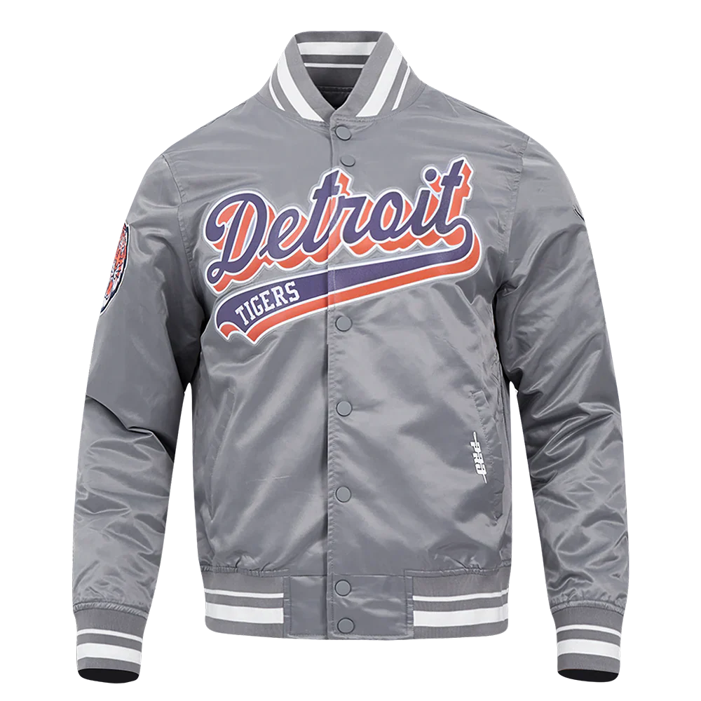 MLB DETROIT TIGERS SCRIPT TAIL MEN'S SATIN JACKET