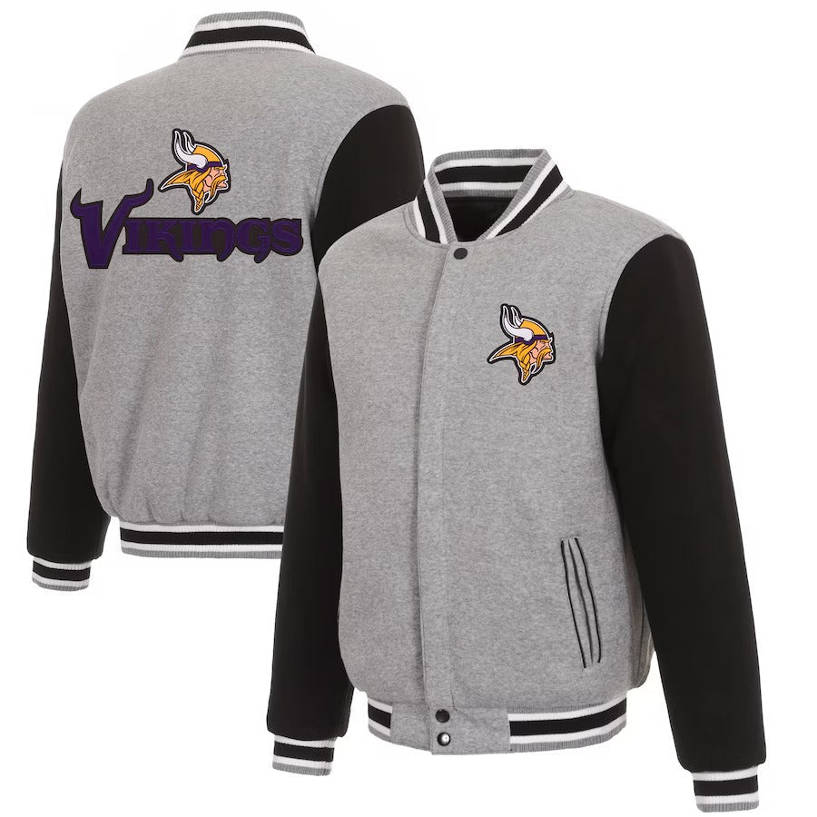 Minnesota Vikings  Full-Snap Jacket - Gray/Black