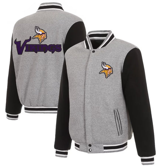 Minnesota Vikings  Full-Snap Jacket - Gray/Black