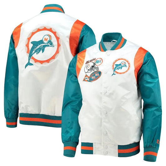White/Aqua Miami Dolphins  jacket
