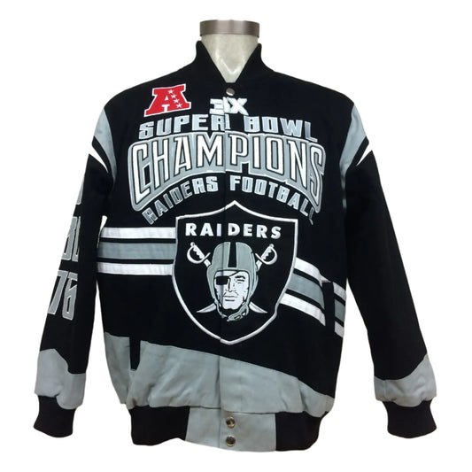 Las Vegas Raiders 3-Time Superbowl Champions softshell sublimation  Jacket