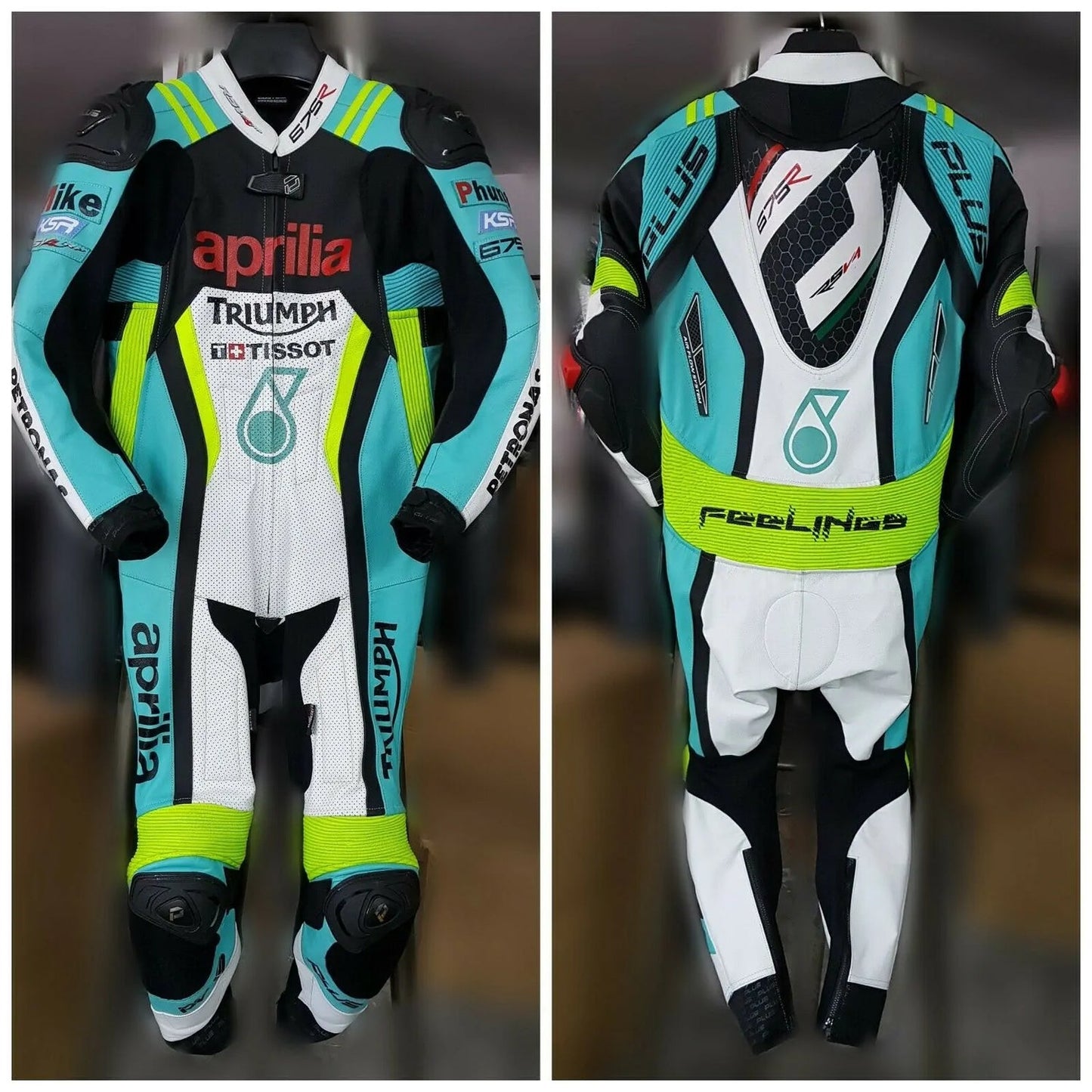 Aprilia Motorbike Racing Leather Suit CE Approved