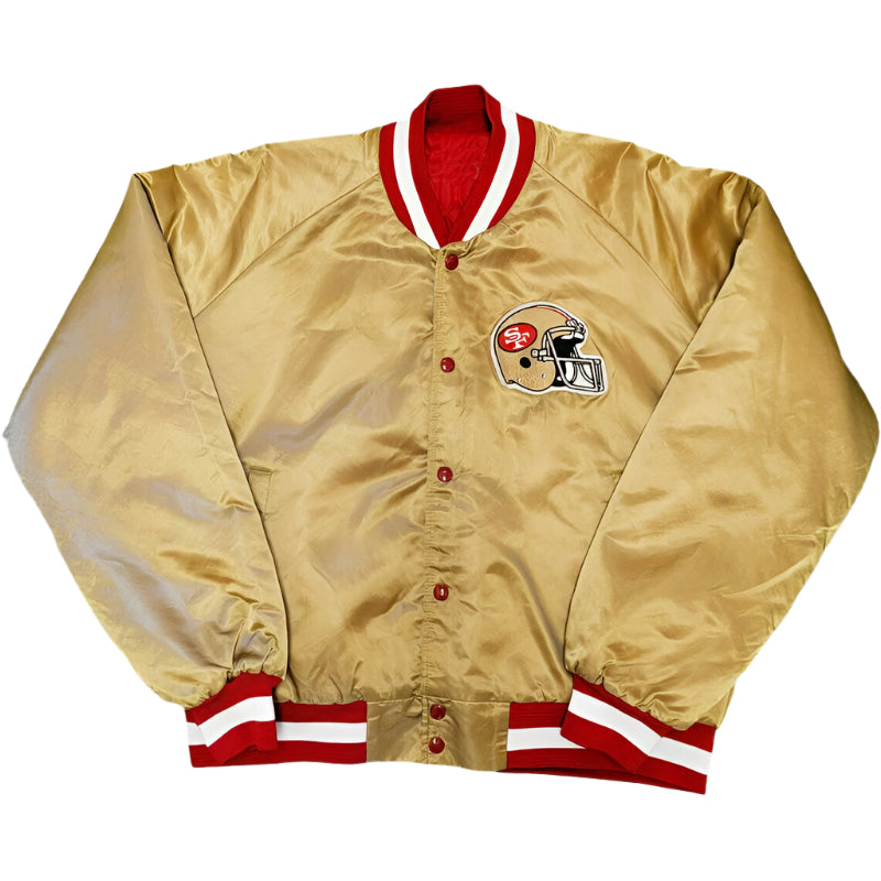 NFL San Francisco 49ers Starter Vintage 80s NFL Gold Bomber Satin Jacket