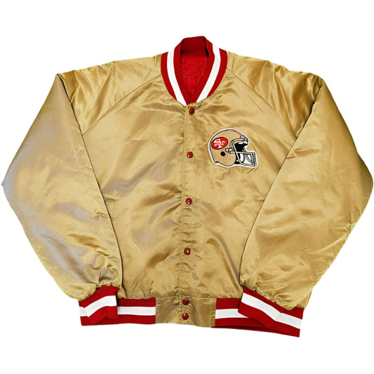 NFL San Francisco 49ers Starter Vintage 80s NFL Gold Bomber Satin Jacket