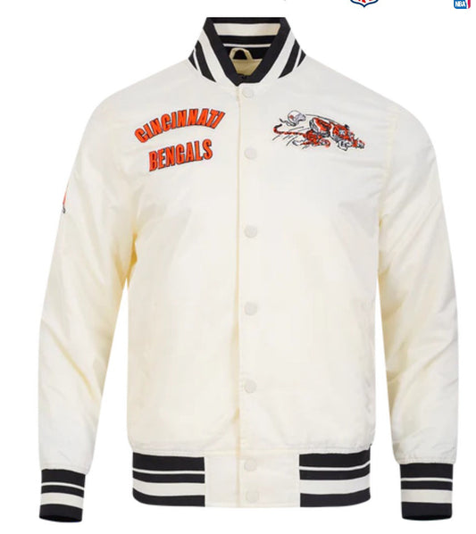 NFL CINCINNATI BENGALS RETRO CLASSIC MEN'S RIB SATIN JACKET