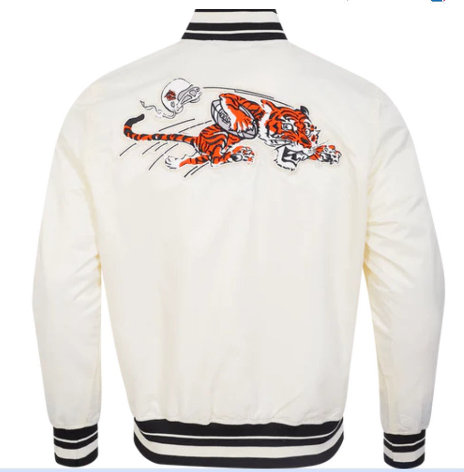 NFL CINCINNATI BENGALS RETRO CLASSIC MEN'S RIB SATIN JACKET