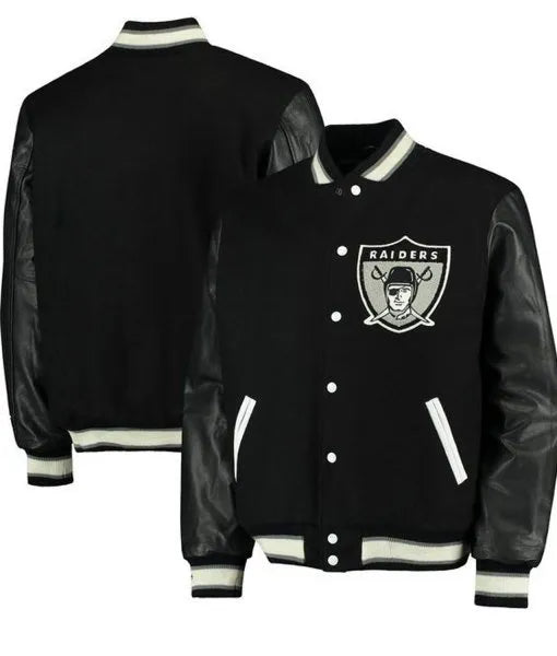Oakland  Las Vegas Raiders Varsity Jacket