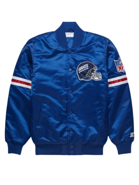 New York Giants Royal Blue Satin Jacket