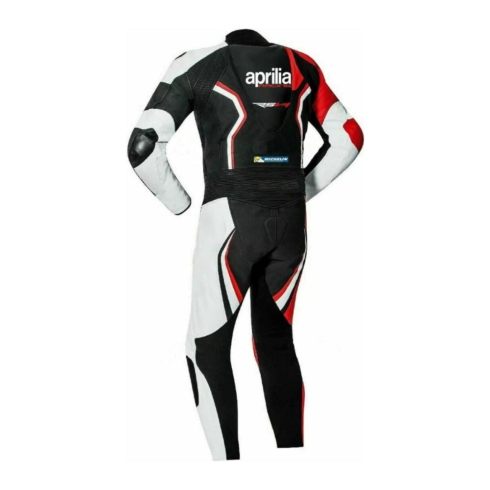 Aprilia Motorcycle Racing Leather Suit Black